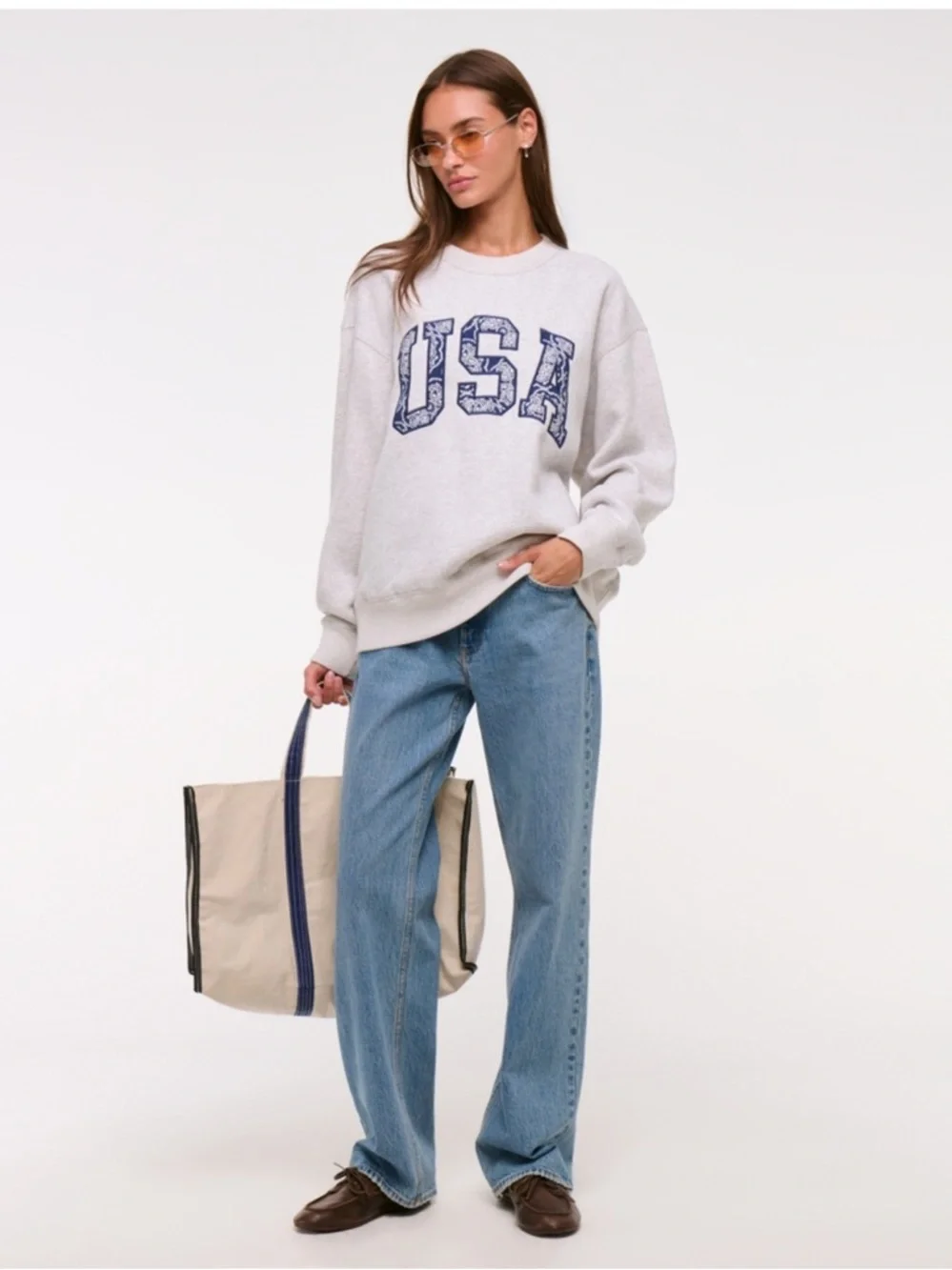 Abercrombie & Fitch USA Oversized Sunday Crew, Size XXSMALL - Picture 9 of 16
